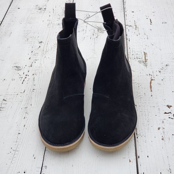 Civil Regime Black Suede Leather Pull On Chelsea Boots Mens Sz 7 Womens 8.5 / 39 main image 9